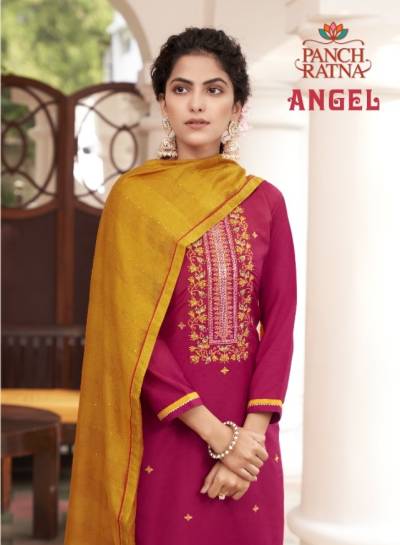 Angel By Panch Ratna Parampara Silk Ethnic Wear Salwar Kameez Collection